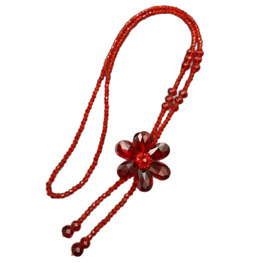 Women's Flower Sweater Chain Fashion Petals Refined Necklace