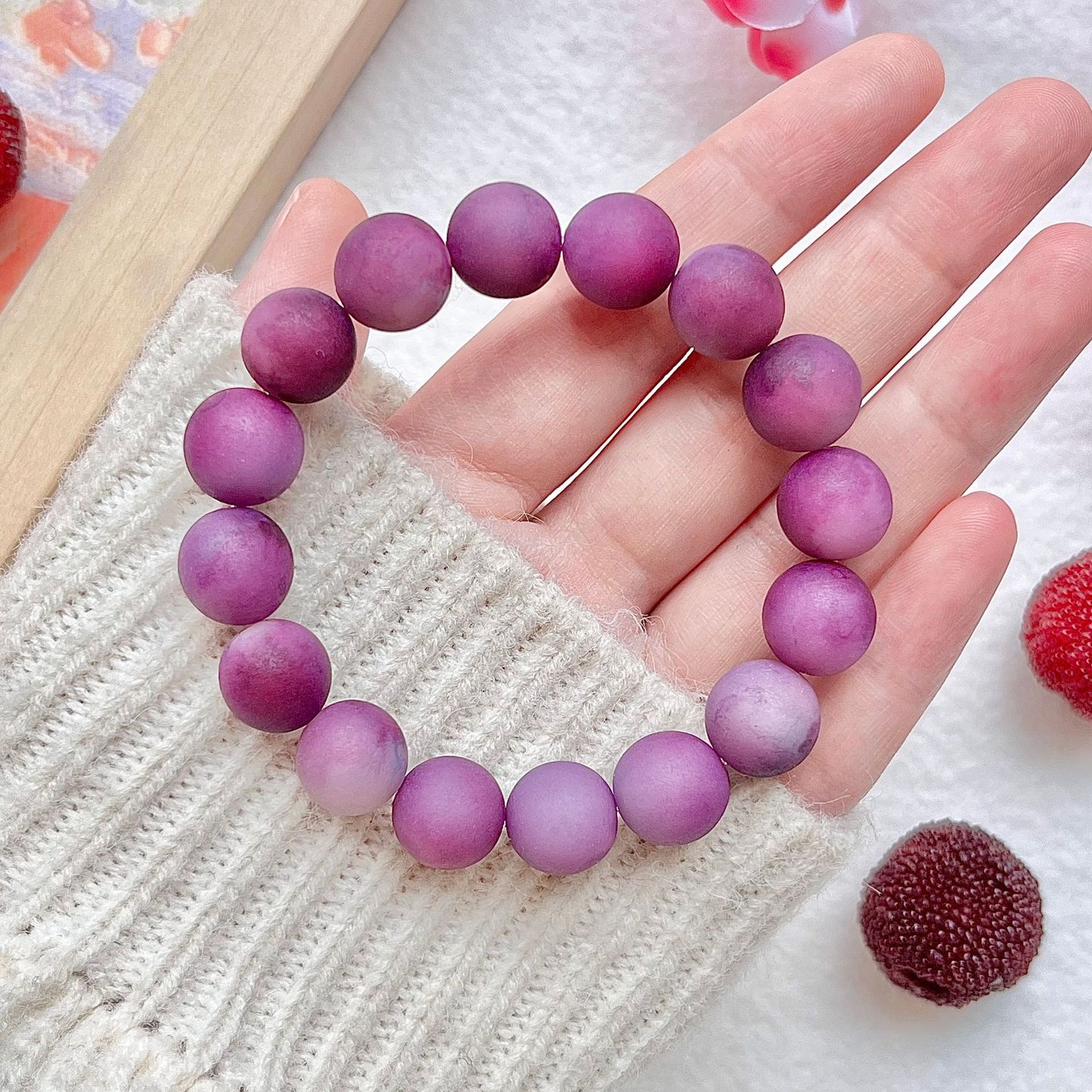 Root Original Seed Single Circle Pink Purple Bracelet