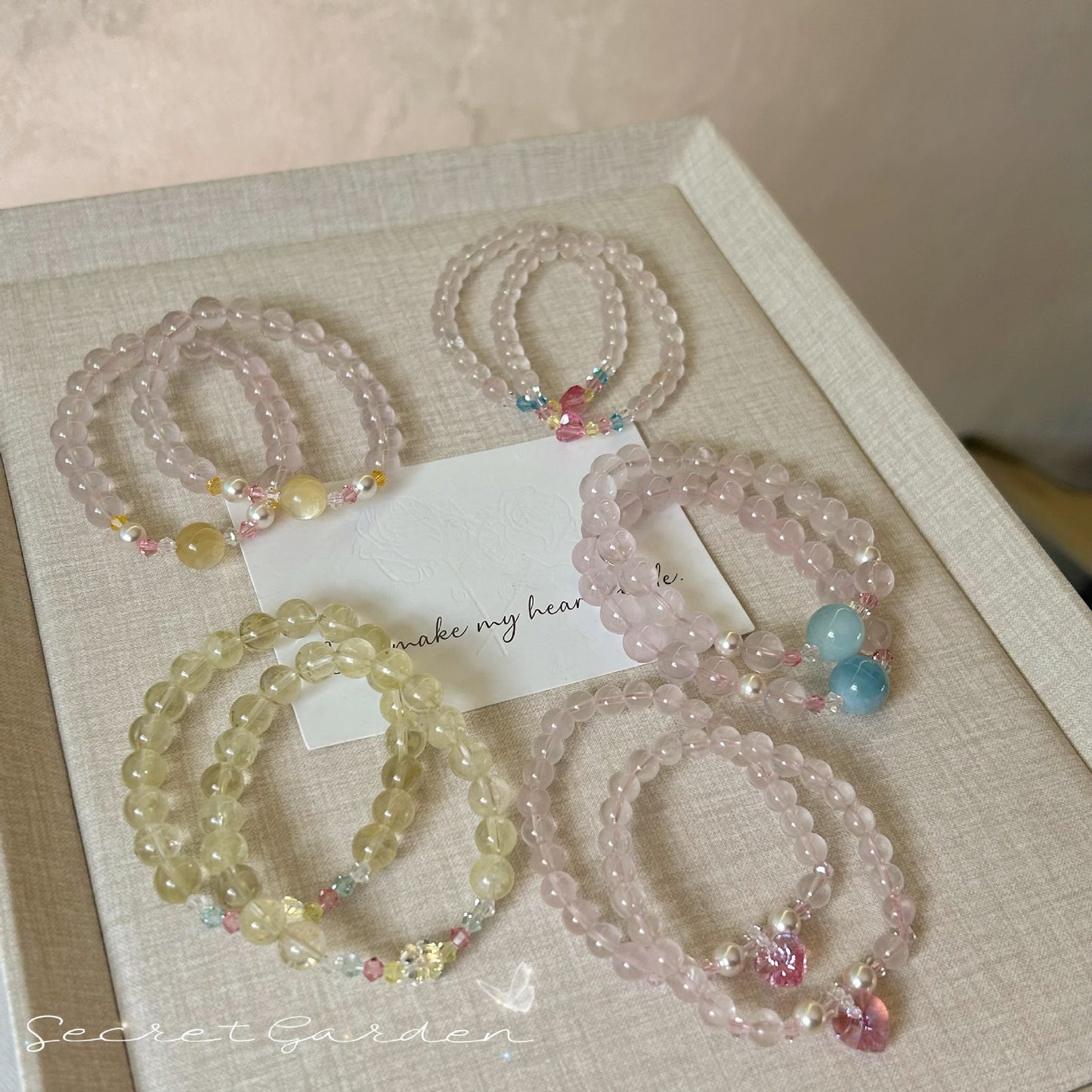 Pink Crystal Polo Cute Refreshing Design Girlfriends Bracelet
