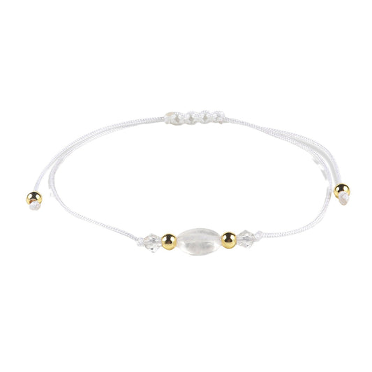 Women's Natural Stone Flat Beads Woven Hand Bracelets