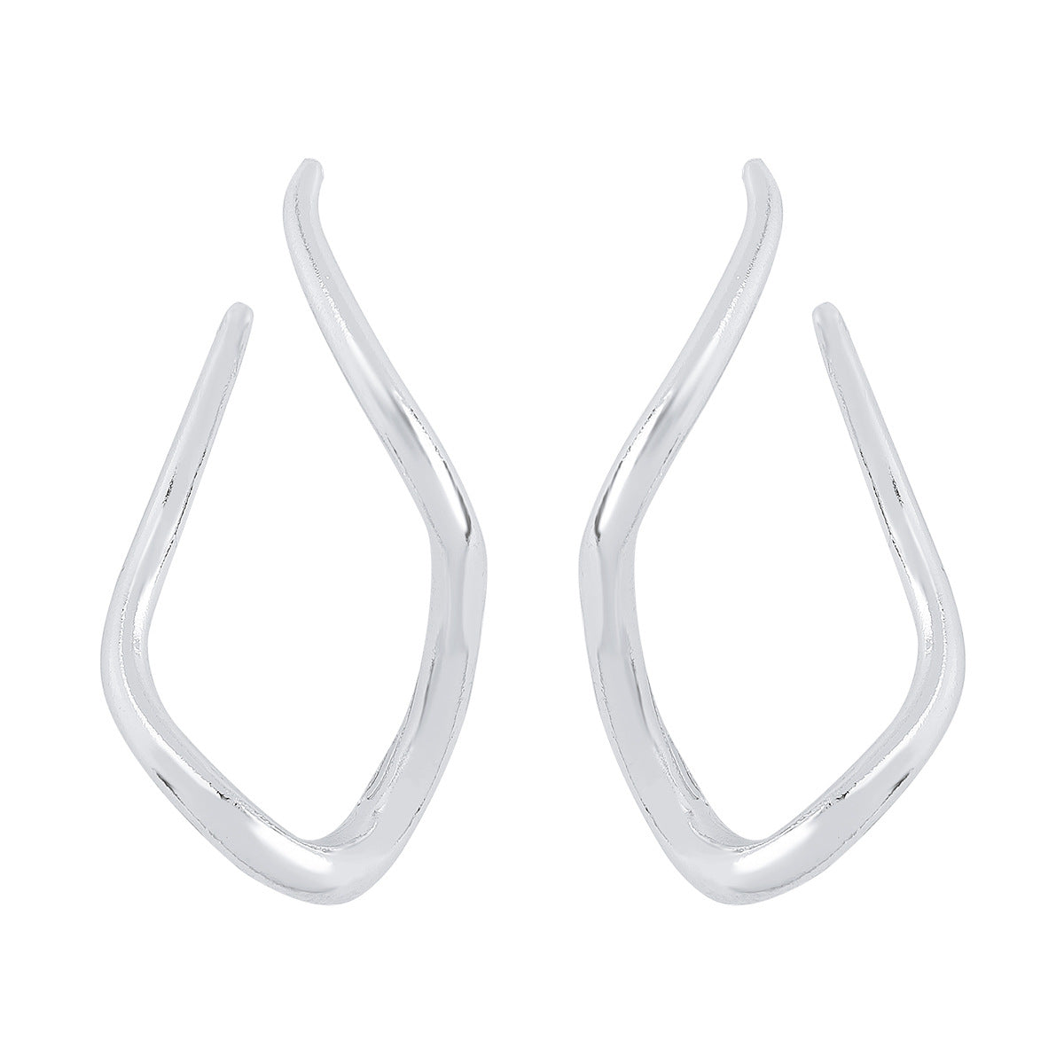 Women's Lines Metallic Asymmetric Geometric Ear Fashion Rings