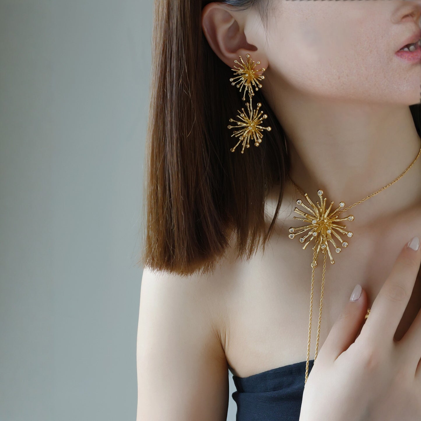 Bright Fireworks Zircon French Simplicity High-grade Cold Style Clavicle Chain Necklaces