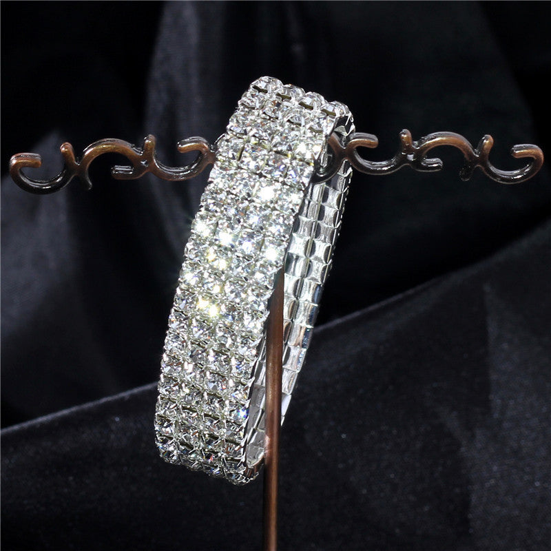 Hot Diamond Elastic Bridal Korean Style Bracelets