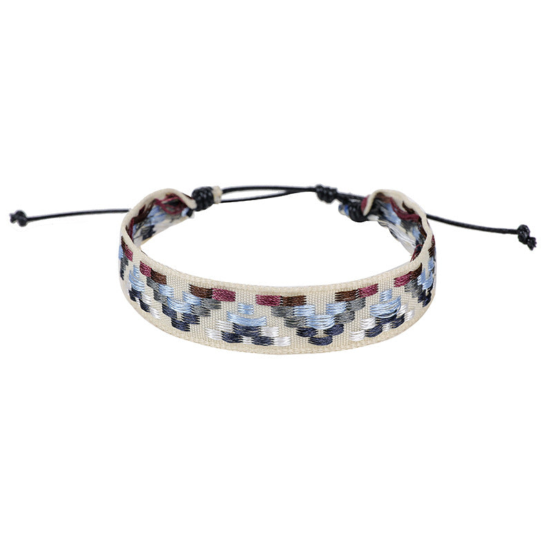 Bohemian Artistic Printed Fabric Carrying Strap Bracelets