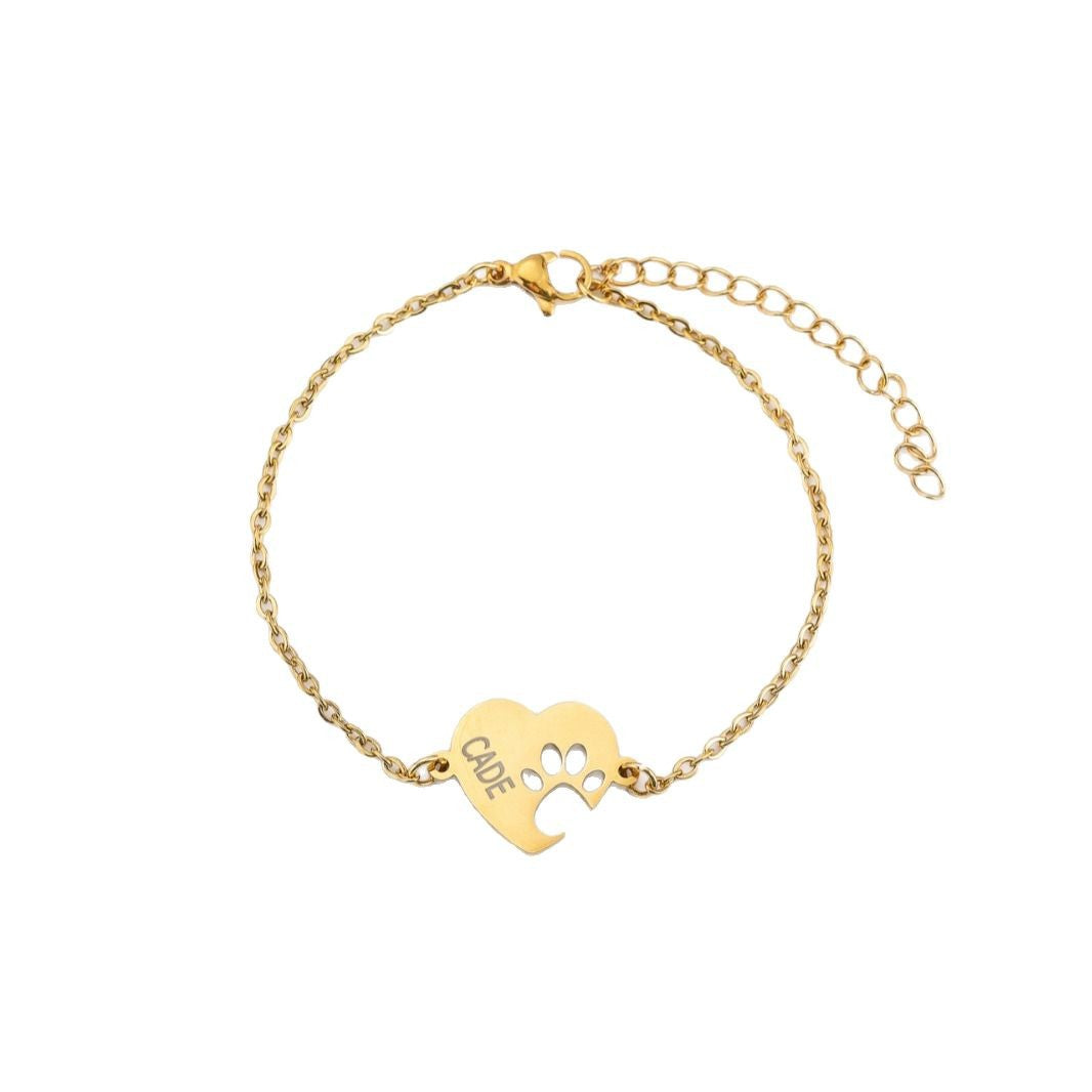 Children's Pet Cat's Paw Dog's Lettering Letter Bracelets