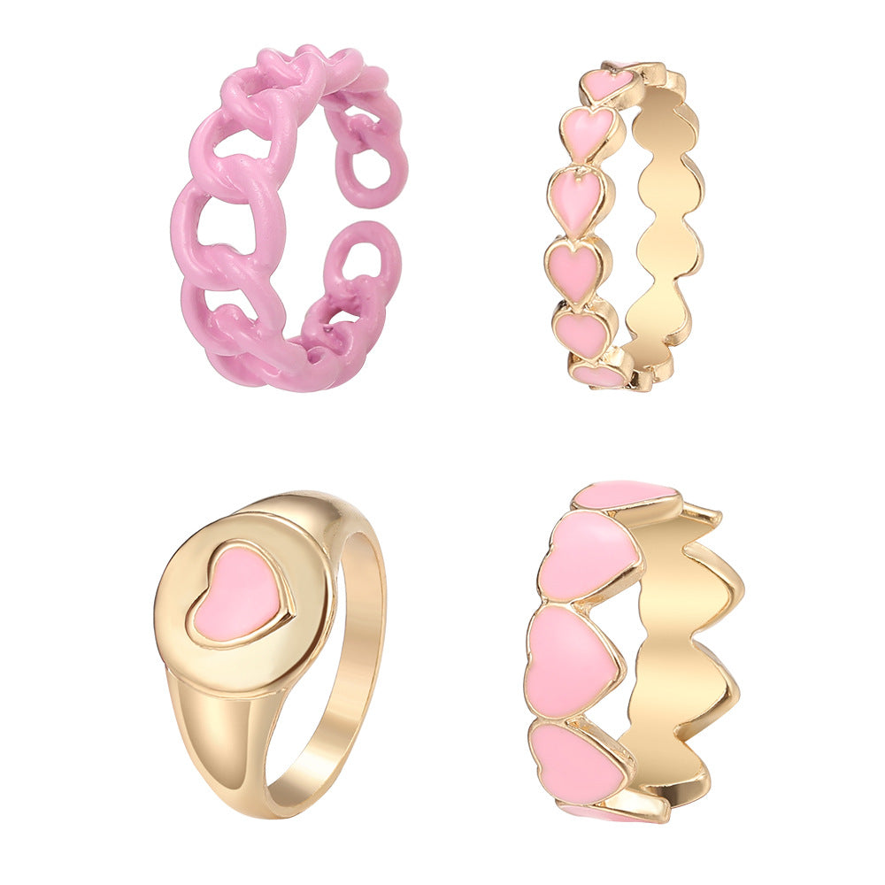 Women's Creative Simple Resin Alloy Tail Color Ring