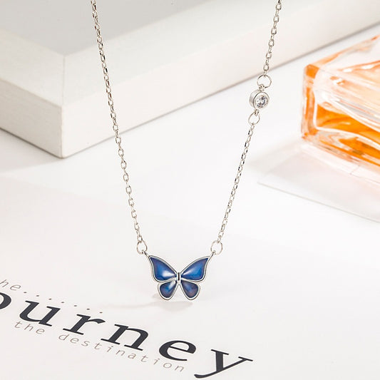 Women's Butterfly For Light Luxury Minority Design Clavicle Chain Birthday Necklaces
