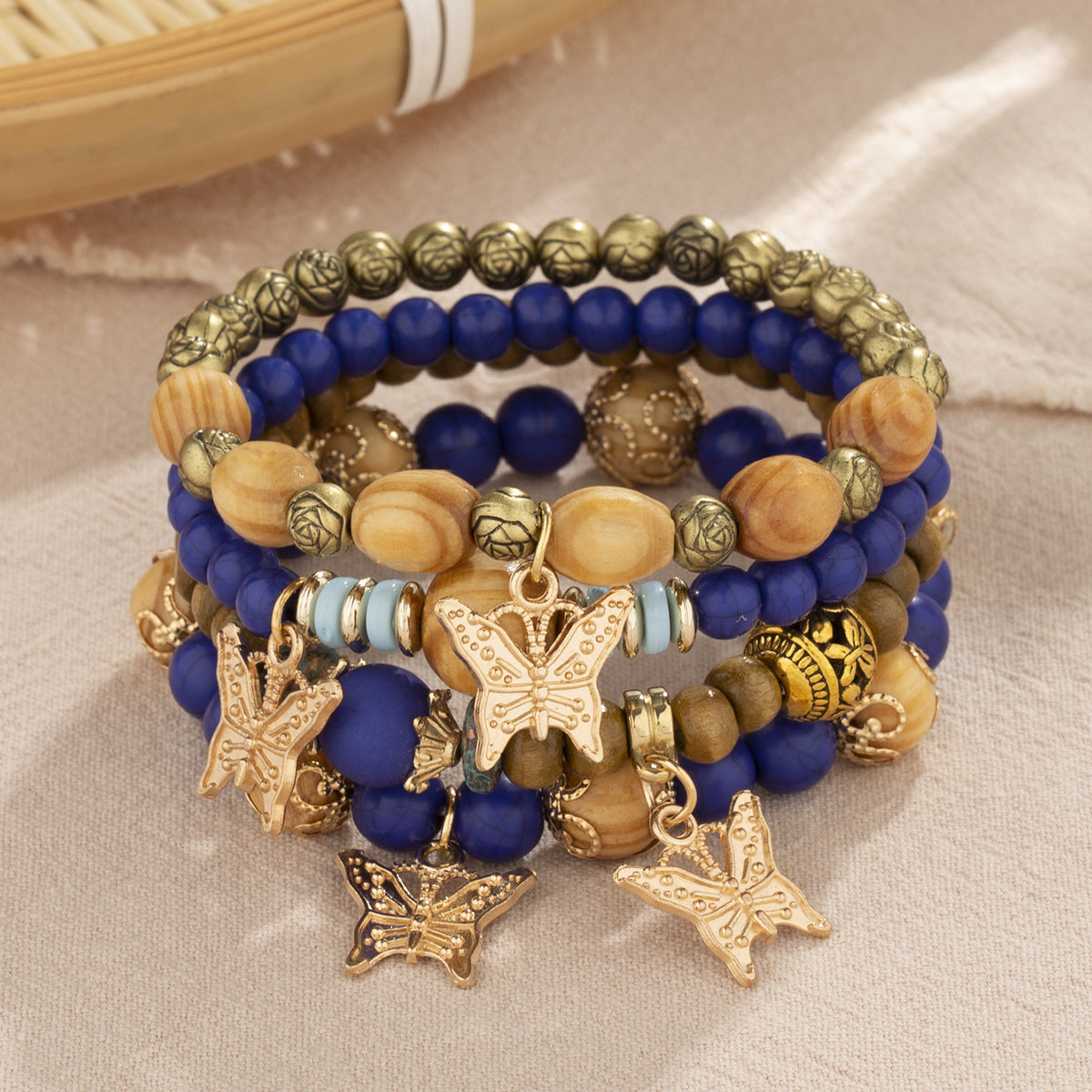 Women's Fashion Bohemian Style Wooden Bead Beaded Creative Bracelets