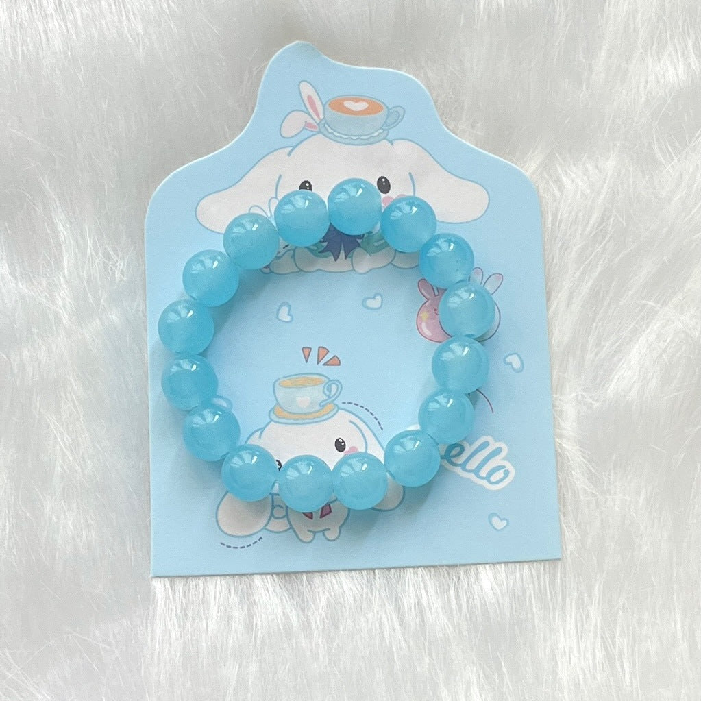 Crystal Clow Pliable Temperament Gradient Color Ice Transparent Buddha Beads Bracelet