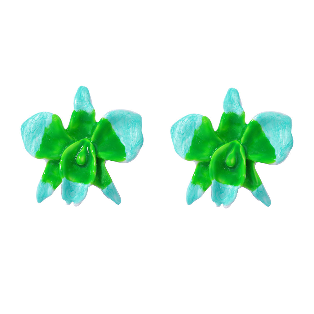 Dripping Oil Color Personality Fresh Flower Vacation Rings