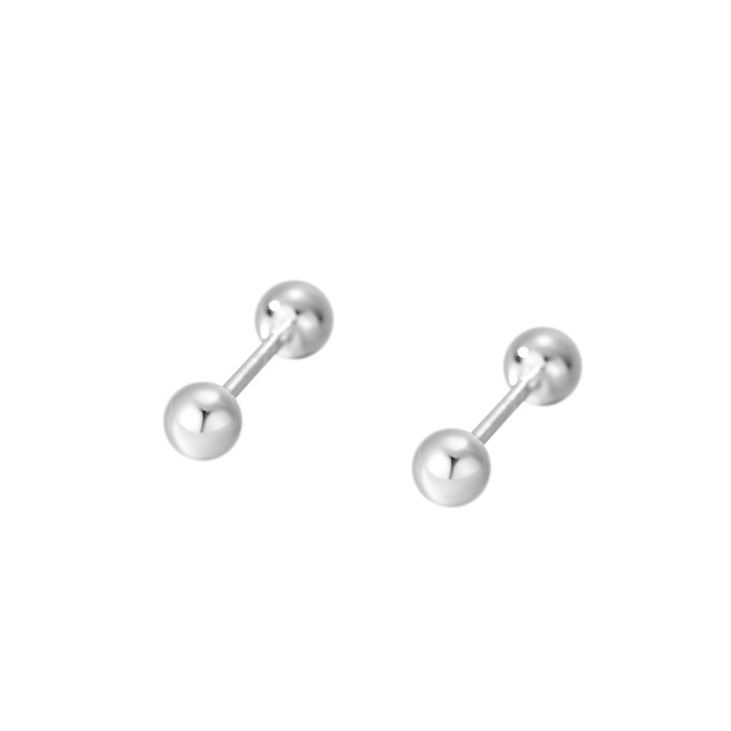 Women's Simple Pure Sier For Fashion Ear Bone Before Stud Earrings