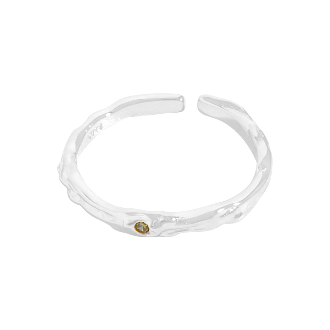 Women's Luxury Design Minimalist Pleated Texture Zircon Rings