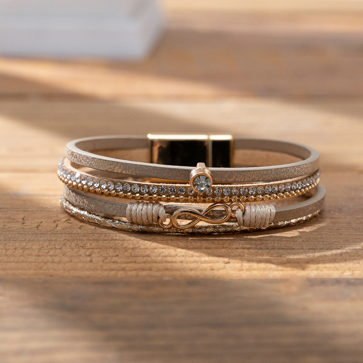 Twin Sense Leather Female Style Niche Design Bracelet