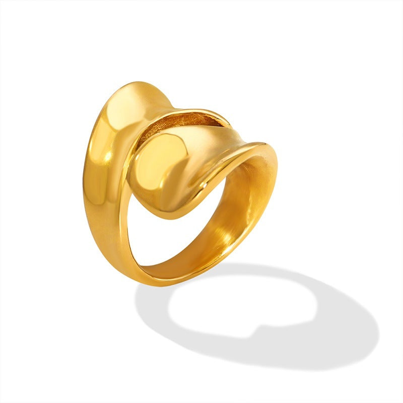 Female Titanium Steel Real Gold Hip Rings