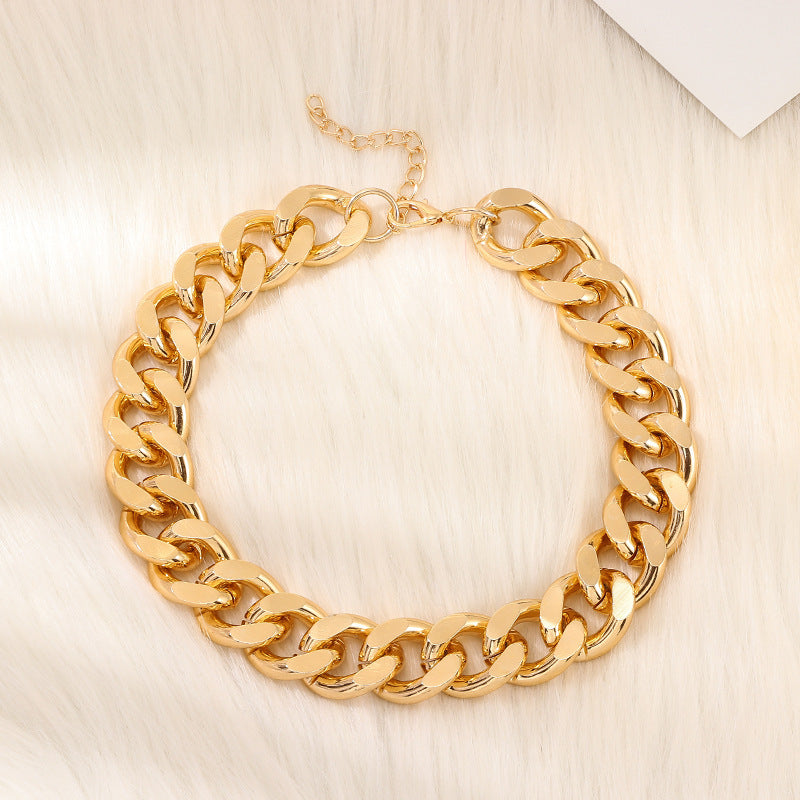 Women's Fashion Thick Chain Simple Style Personalized High Sense Necklace