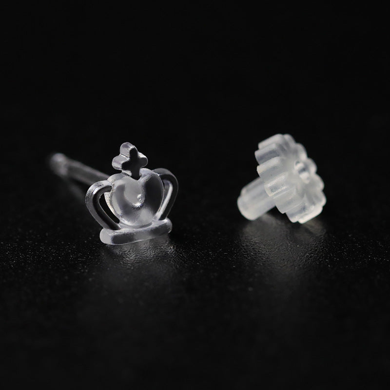 Resin Ear Stick Personality Simple Plastic Auricular Needle Raise Stud Earrings