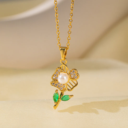 Flower Female Fashion Small Fresh Clavicle Necklaces