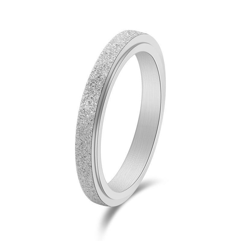 Women's & Men's Frosted Simple Light Luxury Style Engagement Rings