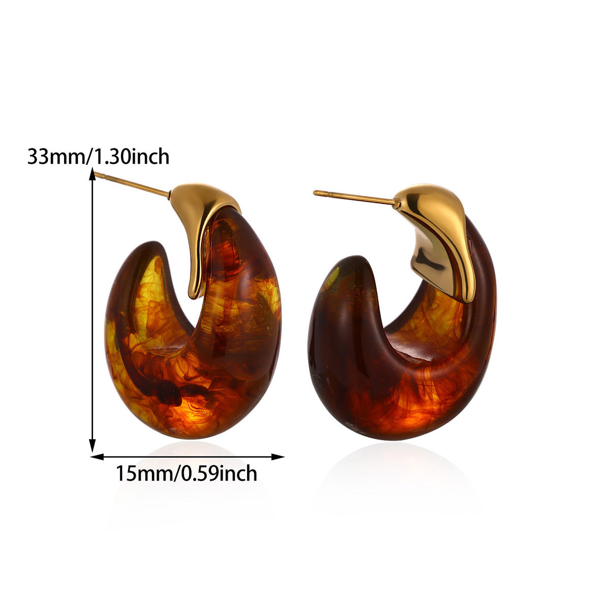 Women's Coffee Color For Light Luxury Temperament High Sense Earrings