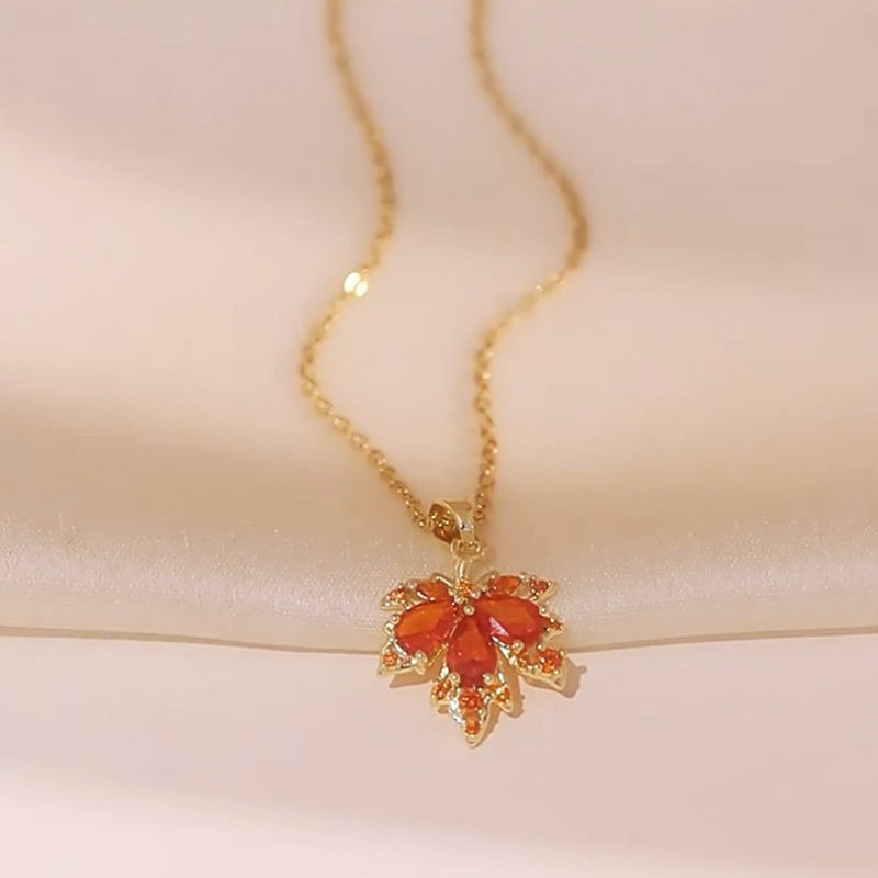 Maple Leaf Two-piece Special Interest Light Necklaces