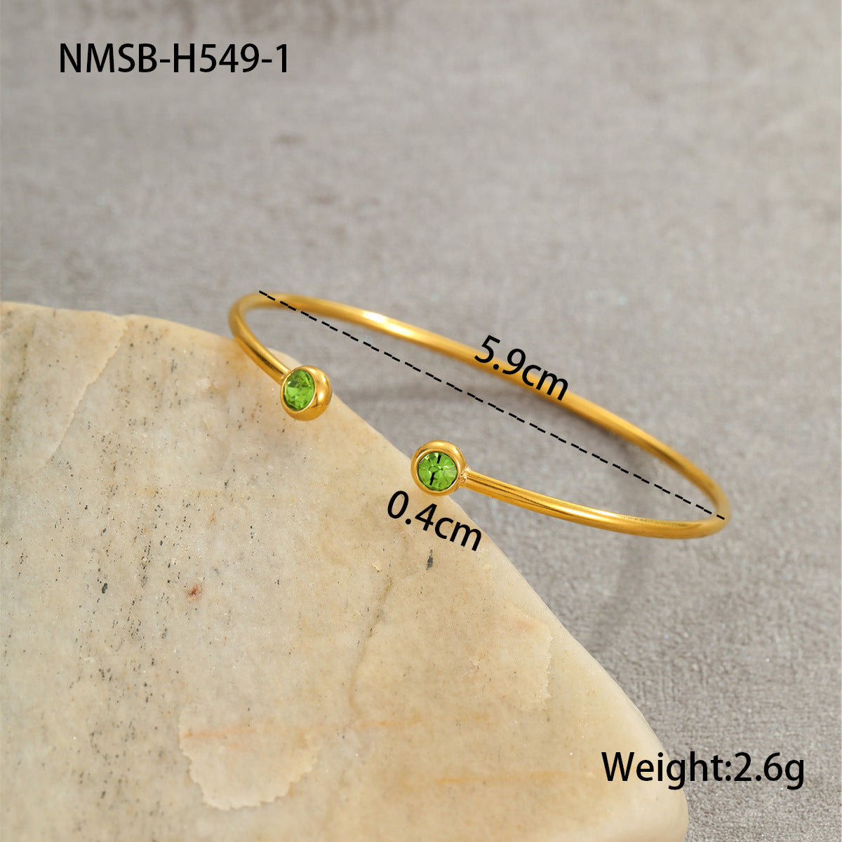 Fashion Zircon Opening Stainless Steel Affordable Luxury Style Bracelet