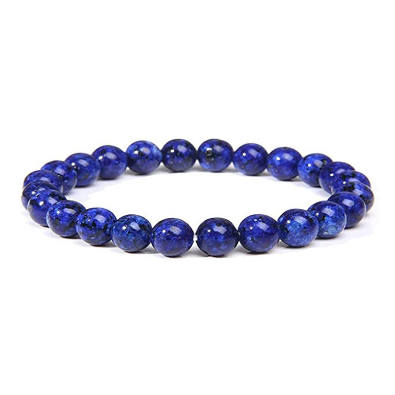 White-barked Pine Volcanic Stone Handmade Beaded Bracelet