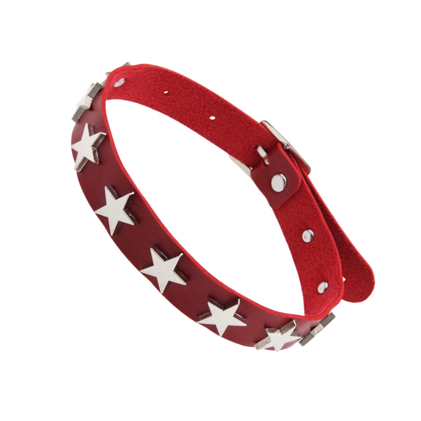 Gothic Punk Leather Female Five-pointed Star Couple Collar