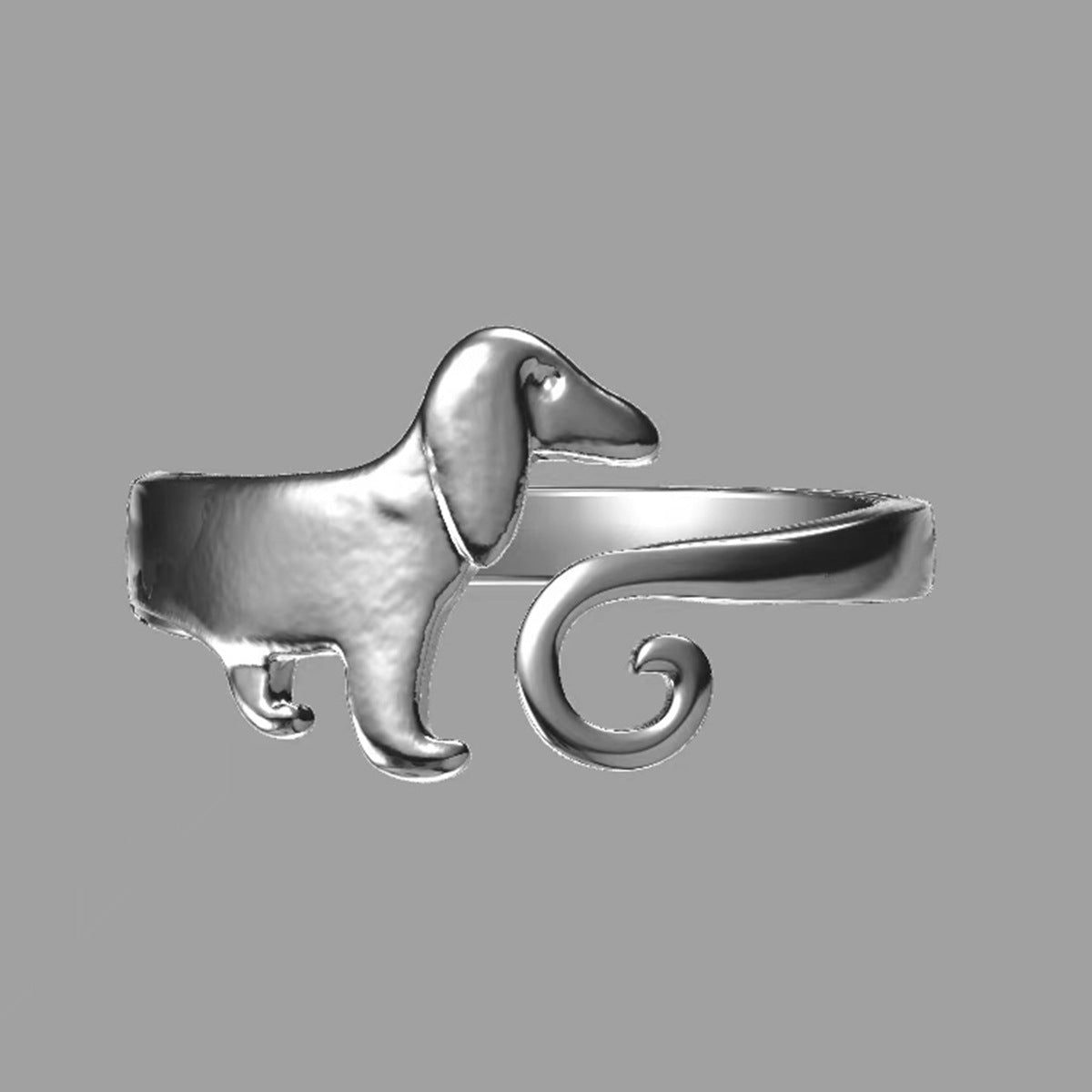 Men's Retro Trendy Sier Open Single Lucky Rings