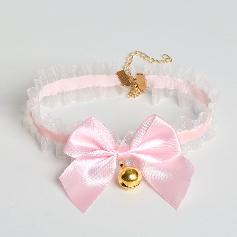 Princess Bow Lace Wristband Neck Chain Collar