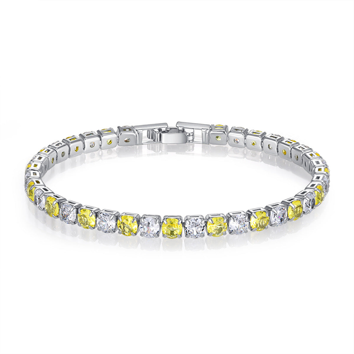 Zircon Mixed Color Full Diamond White Bracelets