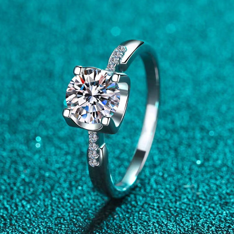 Broadcast Fashion Luxury Female Eight Hearts Arrows Ring