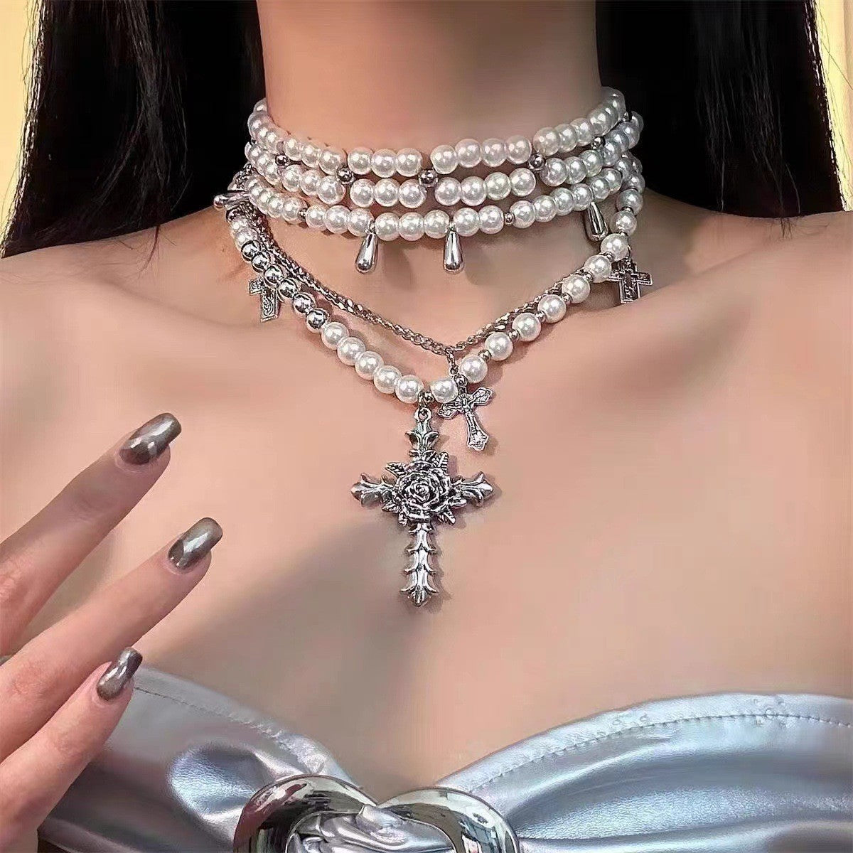 Hot Butterfly Leather Punk Rock Clavicle Collar