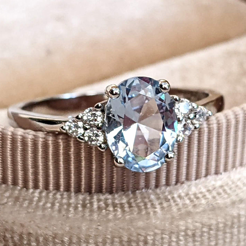 Classic Women's Sier For Marriage Engagement Rings
