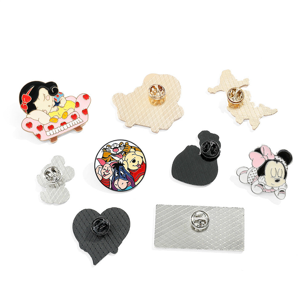 Princess Series Mickey Minnie Dwarf Winnie Brooches