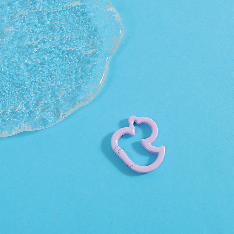 Color Paint Duck Key Spring Fastener Rings