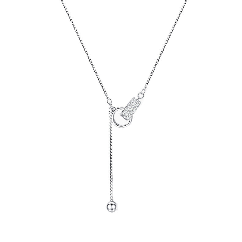 Summer Light Luxury Gold Plated Niche Design Buckle Simple Clavicle Necklaces