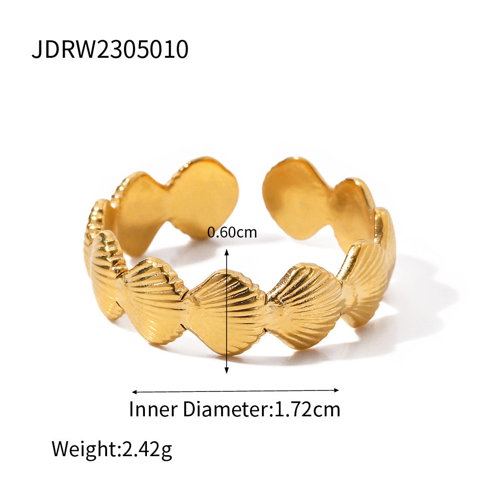 High-grade Simple Gold Steel Series Stainless Rings