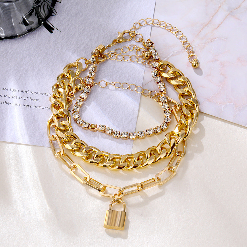 Women's Hip Hop Thick Chain Personalized High-grade Bracelets