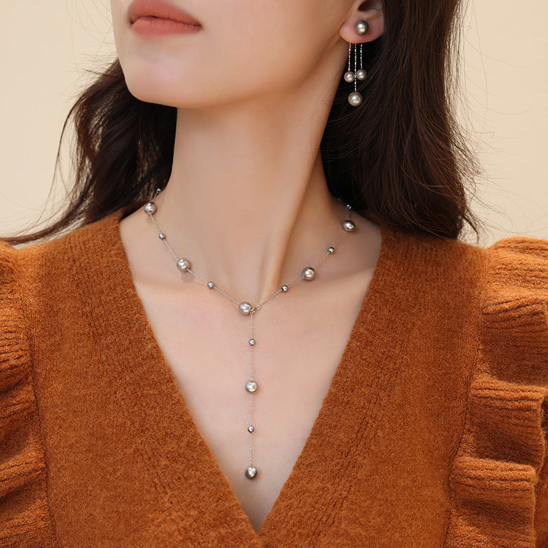 Starry Beads Multiple Ways To Wear Light Luxury Minority High-grade Necklace