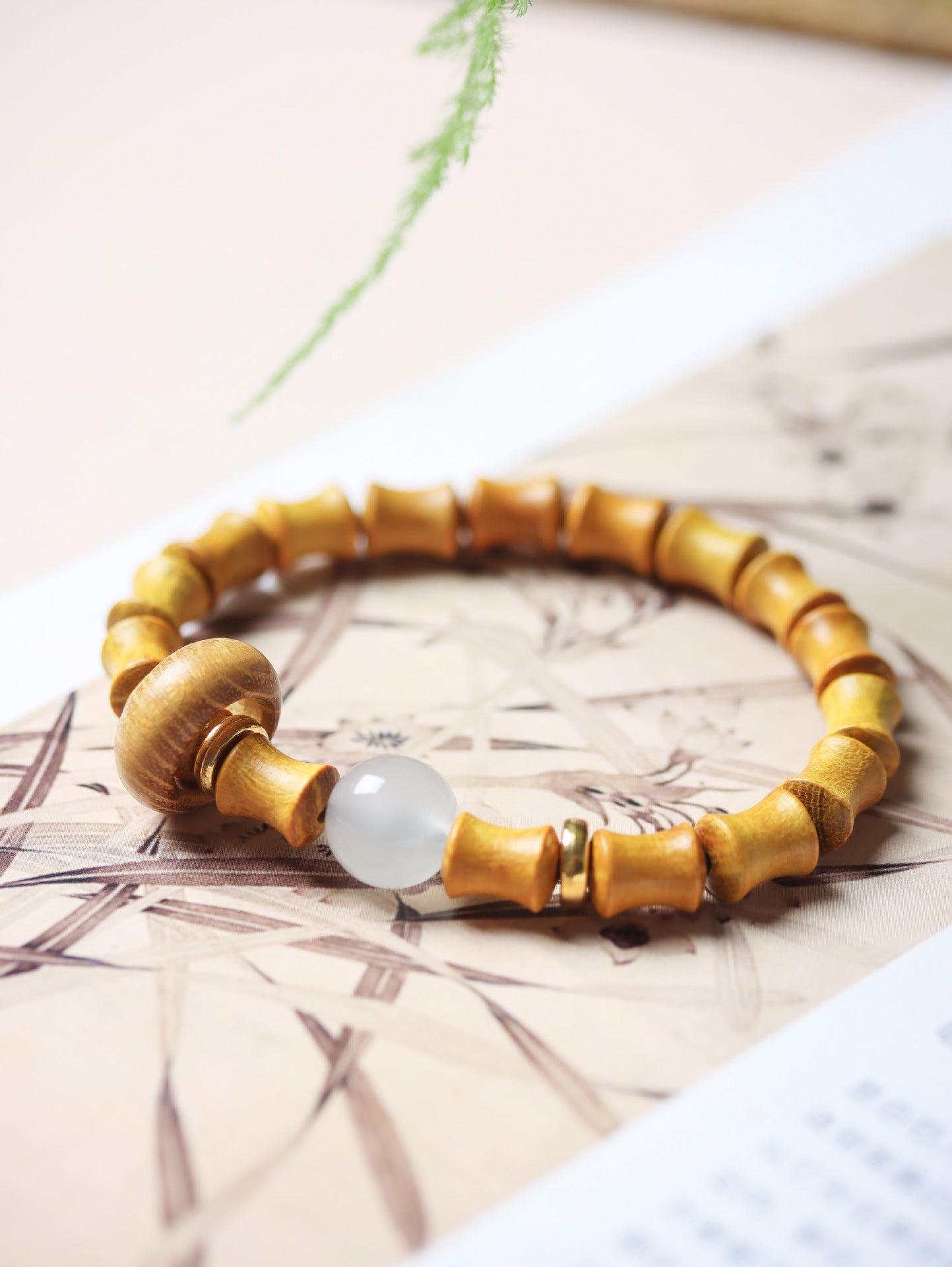 Women's & Men's Blackwood Bamboo Beads Wooden Cultural Artifact Bracelets