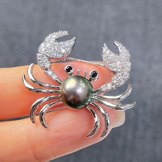 With Pliers Rich Crab Brooch Gold Brooches