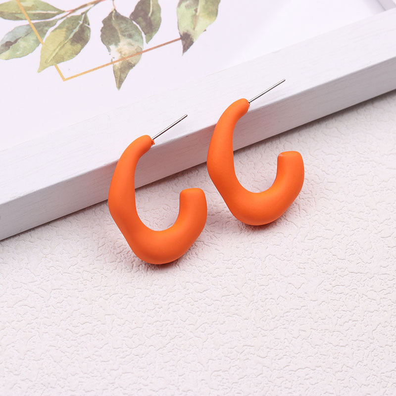 Crescent Circle Design Shaped High-grade Ear Earrings