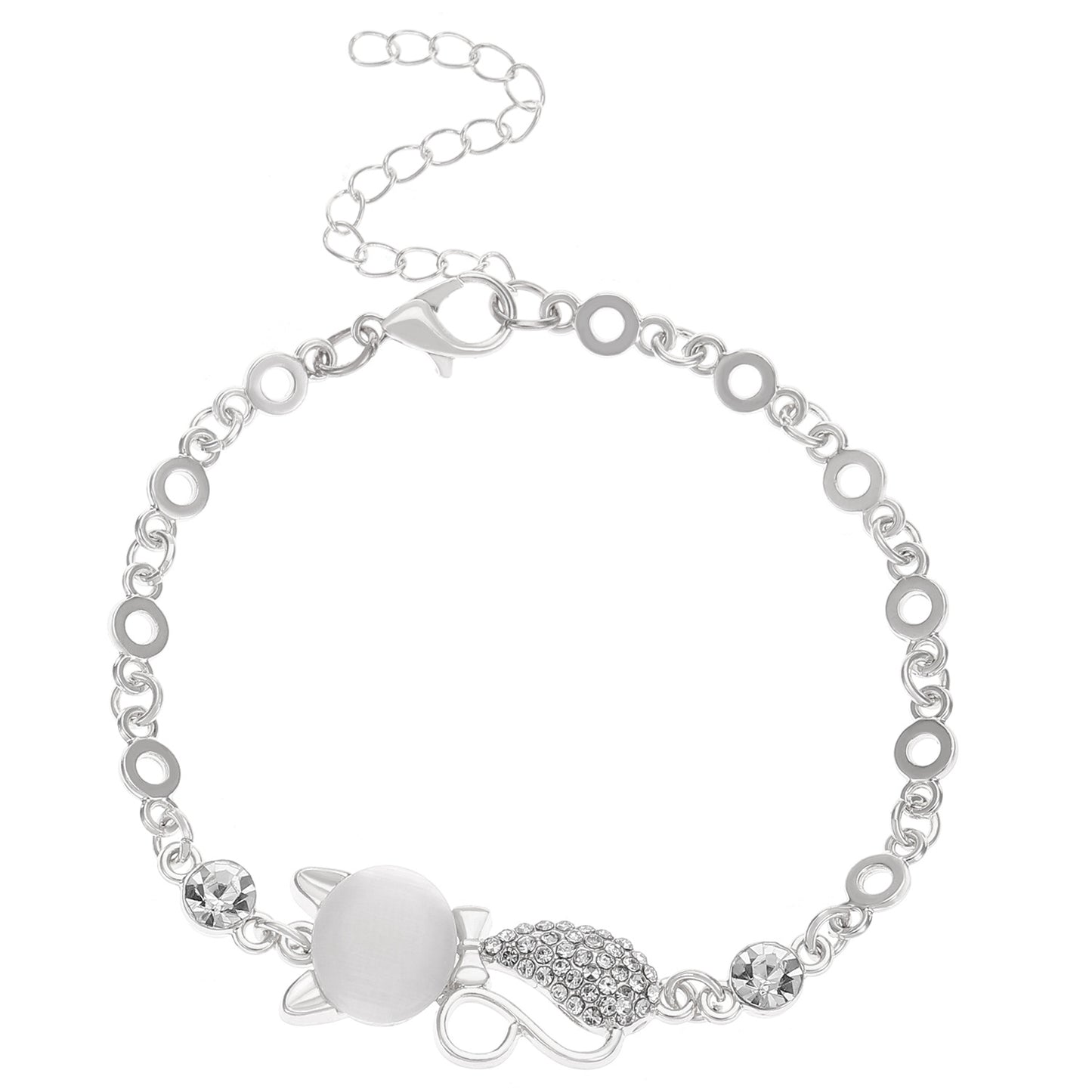 Women's Fashion Opal Cat Light Luxury Temperament Jewelry Set