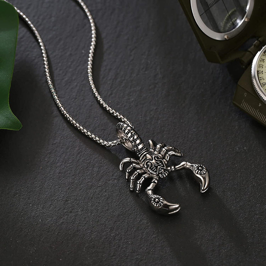 Men's Steel Scorpion Personality Gift For Friends Necklace