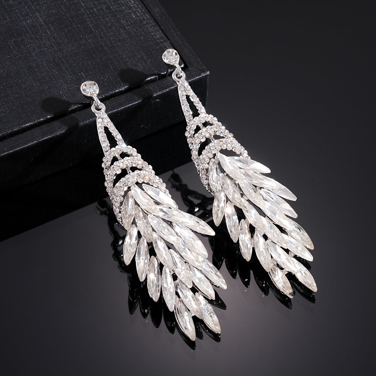Women's Sier Feather Tassel Light Luxury High-grade Personality Rings
