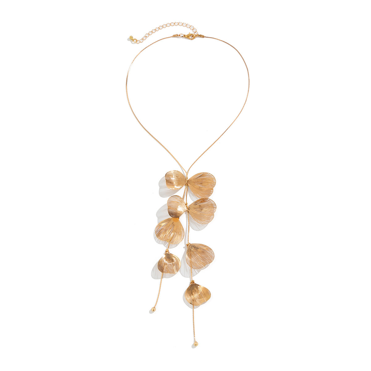 Niche Ginkgo Leaf Tassel Sweet Cool Style Design Vintage Collar