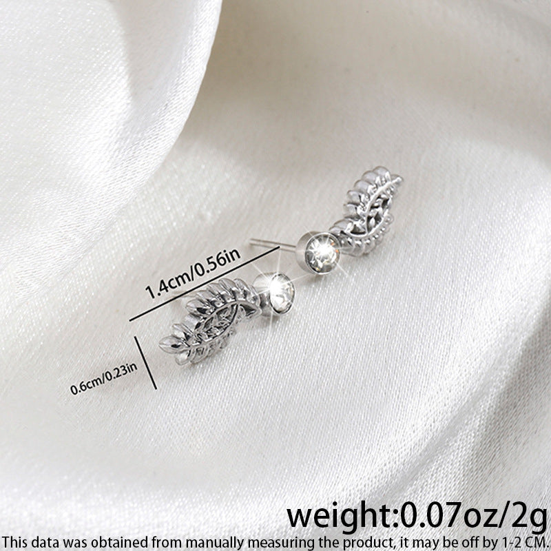 High-grade Fashionable Versatile Micro Diamond Butterfly Earrings