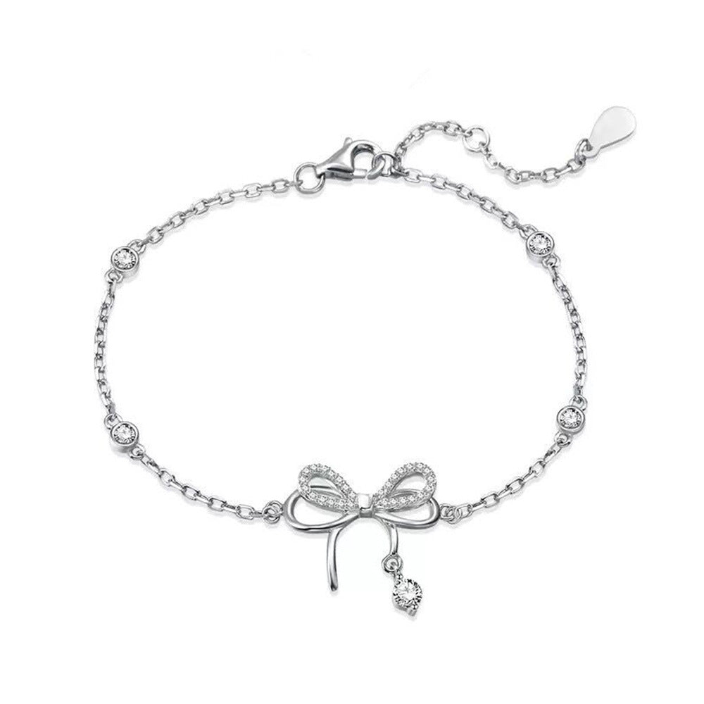 Women's Dream Dainty Bowknot Niche Light-weight Zircon Jewelry Set