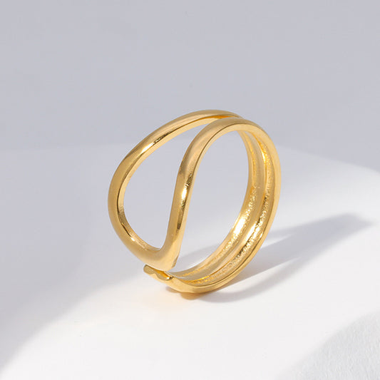 Steel Female Simple No Color Fading Titanium Rings