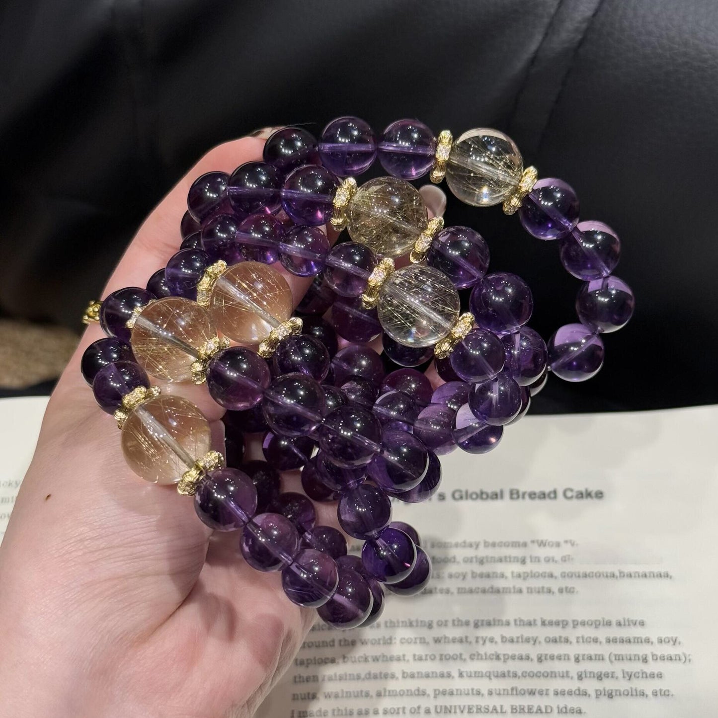 Women's Imitation Natural Uruguay Amethyst Light Luxury High-grade Bracelet